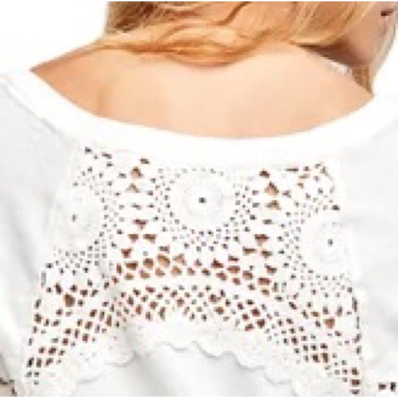 FREE PEOPLE Luella Tee COTTON top in Ivory J281 - Picture 4 of 4